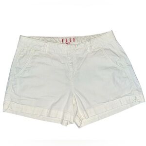 ELLE Paris White Shorts Size 10 Women’s Casual Cotton Blend Summer